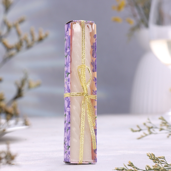 Набор свечей витых, 1,5х 15 см, 2 штуки, аромат ваниль Набор свечей витых, 1,5х 15 см, 2 штуки, аромат ваниль