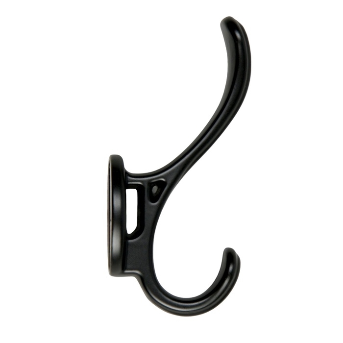 Крючок мебельный CAPPIO WAVE, двухрожковый, черный Крючок мебельный CAPPIO WAVE, двухрожковый, черный