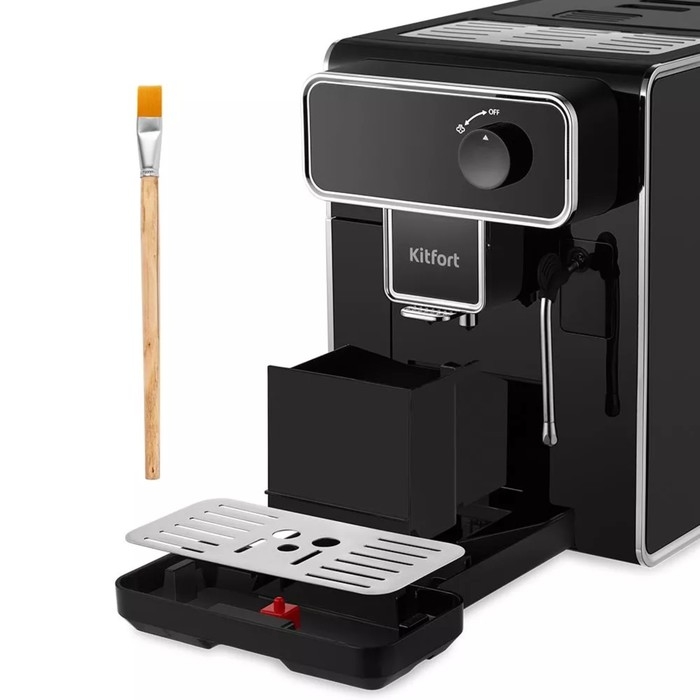 Кофемашина Kitfort КТ-7256, автоматическая, 1350 Вт, 1.5 л, чёрная Кофемашина Kitfort КТ-7256, автоматическая, 1350 Вт, 1.5 л, чёрная