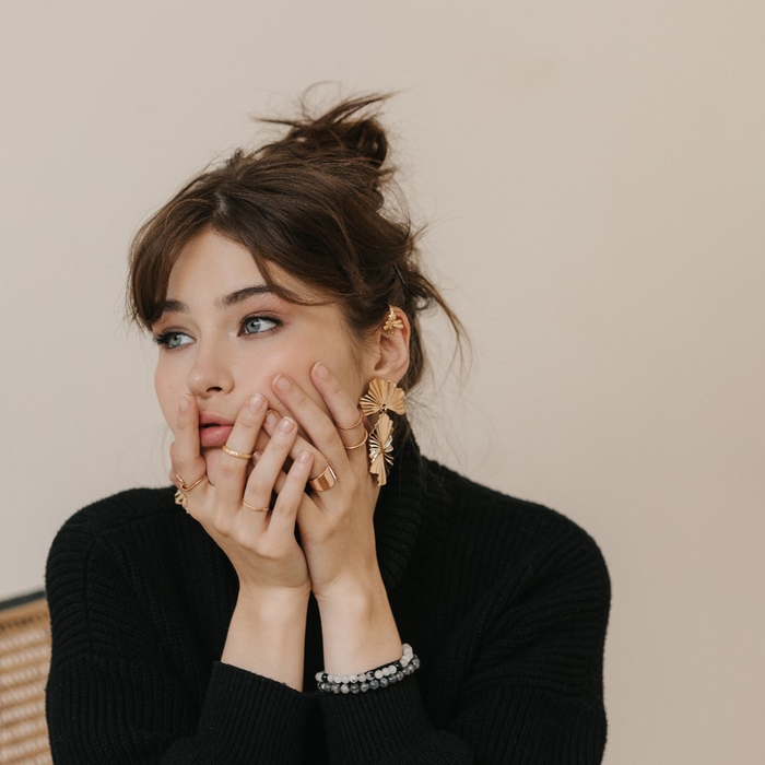 Кольцо набор 5 штук «Идеальные пальчики» нежность, цвет золото