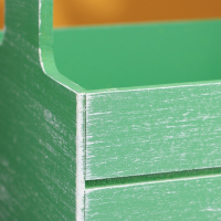 Набор кашпо деревянных 2 в 1 (25.5×15×30; 20×12×23) "Прованс", зелёный
