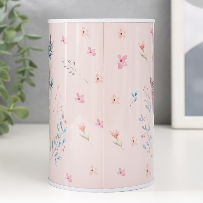 Копилка металл Копилка металл "Слоник/Олень в цветах" МИКС 8х8х12,5 см