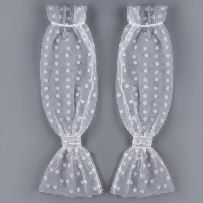 Перчатки женские - нарукавники, в горошек, цвет белый Перчатки женские - нарукавники, в горошек, цвет белый