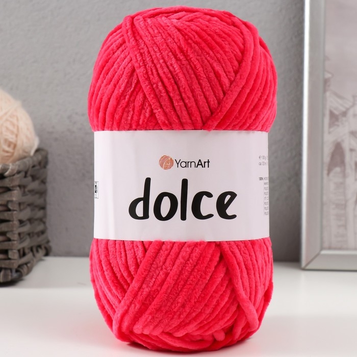 Пряжа  Пряжа "Dolce" 100% микрополиэстер 120м/100гр (759 малина)