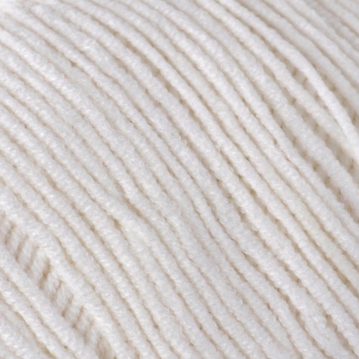 Пряжа Пряжа "Jeans" 55% хлопок, 45% акрил 160м/50гр (01 белый)