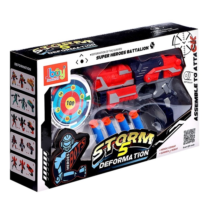 Робот «Бластер», трансформируется, стреляет мягкими пулями Робот «Бластер», трансформируется, стреляет мягкими пулями