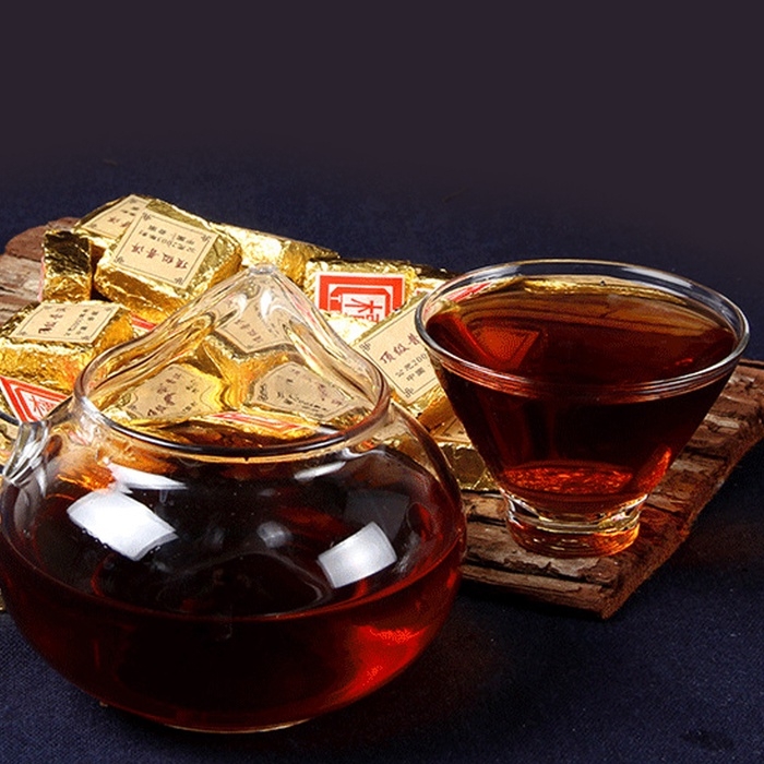 Китайский выдержанный чай Шу Пуэр Китайский выдержанный чай Шу Пуэр "ДЖЕКИЧАЙ", кубик, Юньнань, новый год, 100 г