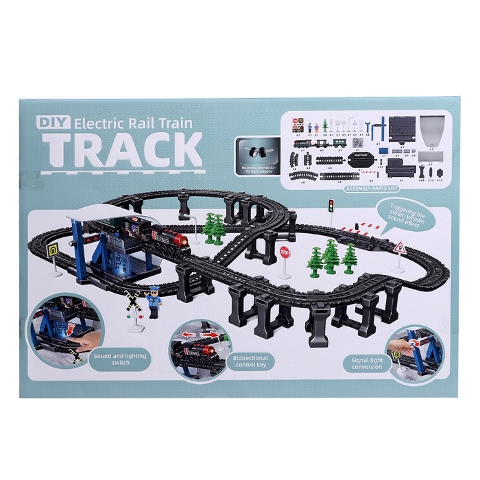 Железная дорога «Ретро», работает от батареек, световые и звуковые эффекты, детская Железная дорога «Ретро», работает от батареек, световые и звуковые эффекты, детская