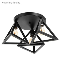 Светильник "Пирамида" 3хE27 40Вт черный 51х51х20 см BayerLux Светильник "Пирамида" 3хE27 40Вт черный 51х51х20 см BayerLux