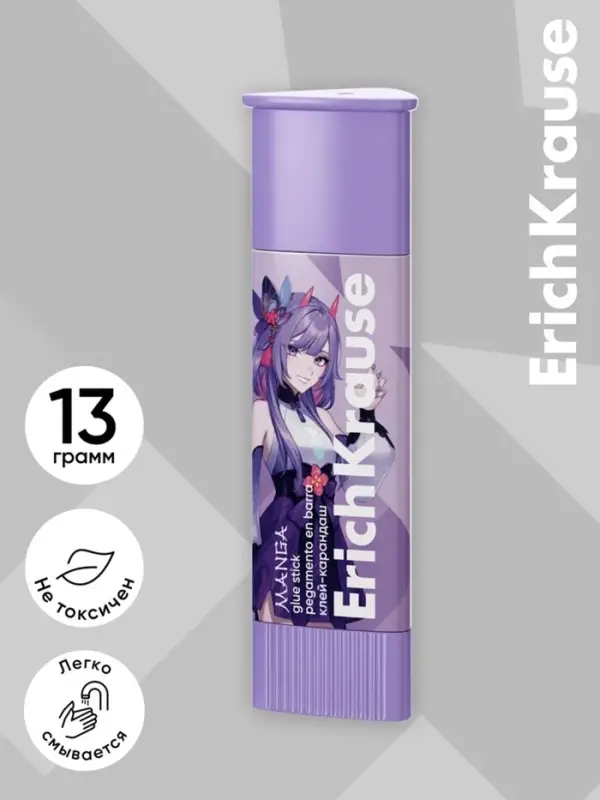 Клей-карандаш, ErichKrause Manga, PVP, точечное нанесение, 13 г