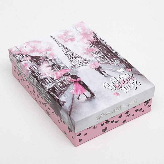 Подарочная коробка сборная Подарочная коробка сборная "Важен каждый миг", 21 х 15 х 5,7 см