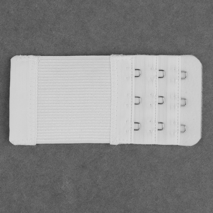 Застёжка-удлинитель для бюстгальтера, 3 ряда 3 крючка, 5 × 10,5 см, 3 шт, цвет белый Застёжка-удлинитель для бюстгальтера, 3 ряда 3 крючка, 5 × 10,5 см, 3 шт, цвет белый