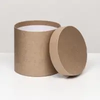 Коробка подарочная круглая, шляпная, крафт, 13&times;13 см