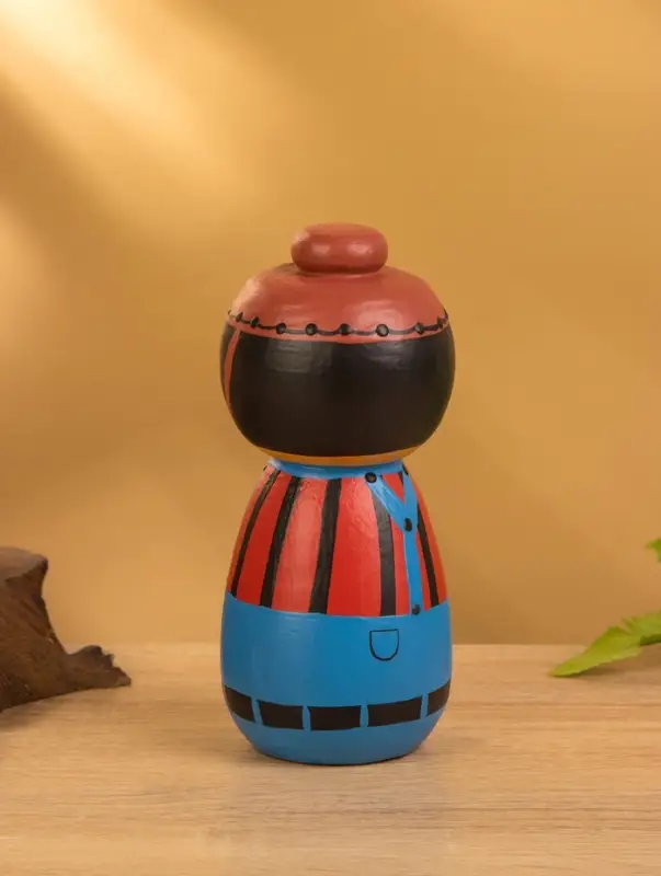 Деревянная кукла кокеши "Джеки" 7х7,5х15 см