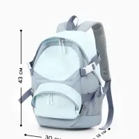 Рюкзак, 1 отделение, 4 кармана, 30&times;14&times;43 см, голубой