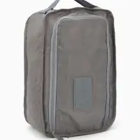 Косметичка дорожная на молнии, с ручкой, с карманом, серая