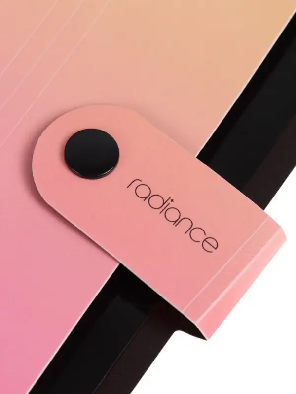 Папка А4 Radiance, 12 отделений, 600 мкм, на кнопке, желтый/розовый градиент