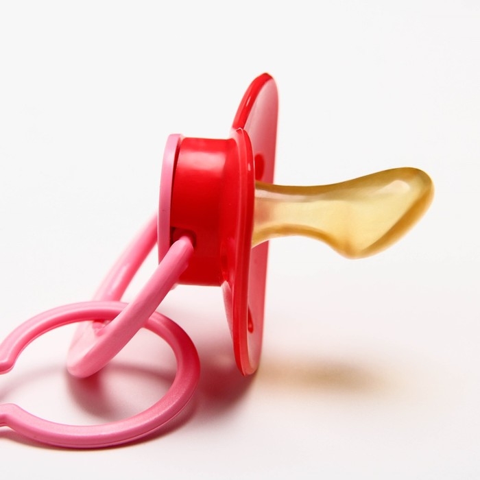 Соска - пустышка латексная ортодонтическая «Мур-мур», от 0 мес., с держателем, цвет розовый Соска - пустышка латексная ортодонтическая «Мур-мур», от 0 мес., с держателем, цвет розовый