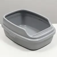 Туалет Айша M с бортом 53&times;39&times;21 см серый FIX