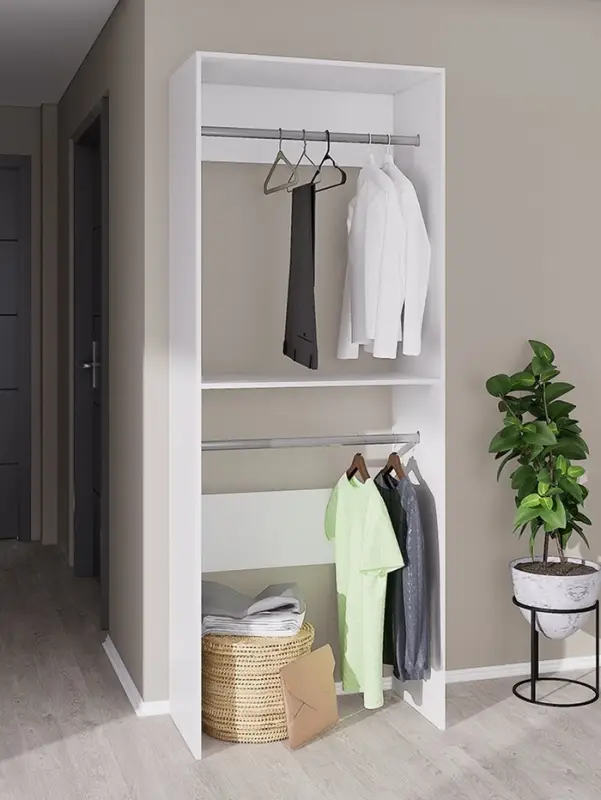 Комплект модульной гардеробной системы «Модус», 2800×2080×510 мм, цвет белый