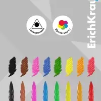 Восковые мелки 8 цв, ErichKrause Kids Space Animals, европодвес