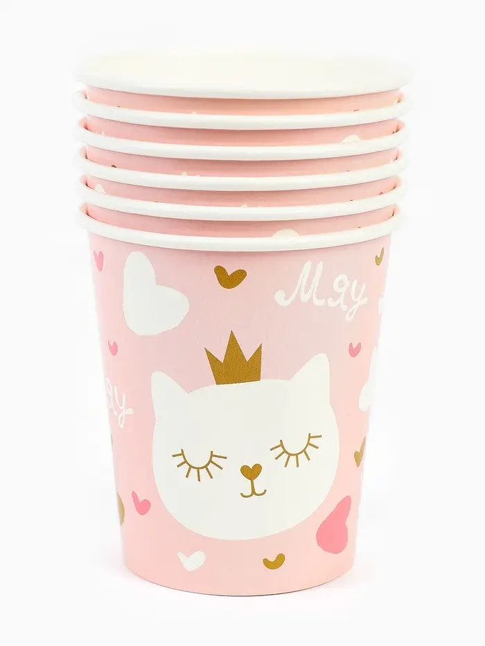 Стаканы (250 мл) Котенок Принцесса, 6 шт.