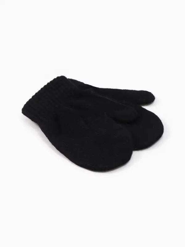 Варежки детские MINAKU, цвет черный, 12 см Варежки детские MINAKU, цвет черный, 12 см