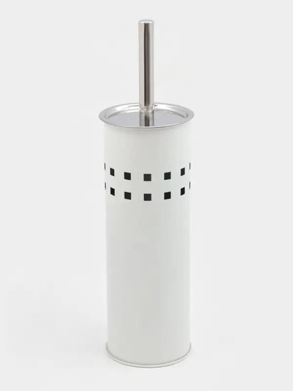 Ёрш для унитаза, нержавеющая сталь, белый