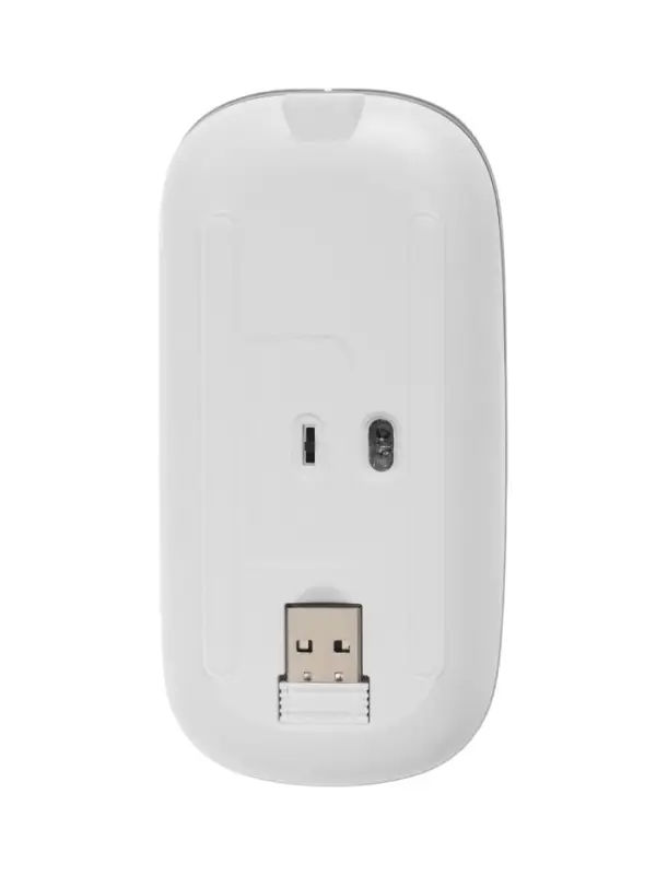 Мышь MB-2.4 беспроводная, оптическая, подсветка, 800-1600 dpi, USB, Bluetooth, серебристая Мышь MB-2.4 беспроводная, оптическая, подсветка, 800-1600 dpi, USB, Bluetooth, серебристая