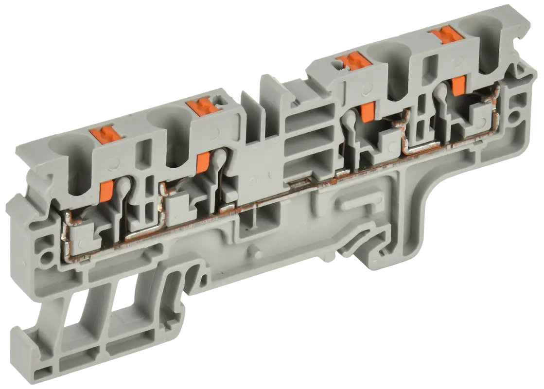 ARMAFIX Клемма пружинная Push-in CP-MC 4 вывода 4мм2 серая IEK