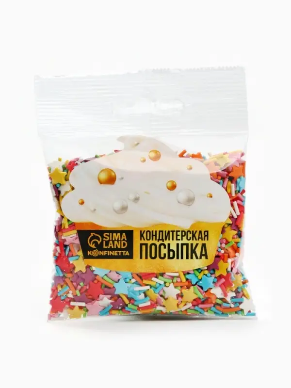 Кондитерская посыпка для куличей «Светлой Пасхи»: голубая, розовая, зеленая, оранжевая, жёлтая, красная, 50 г.