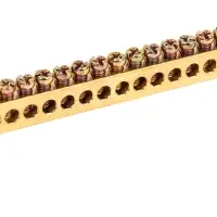 Шина N ноль на двух угловых изоляторах ШНИ-8х12-24-У2-С