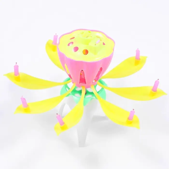 Свеча для торта музыкальная &laquo;Тюльпан&raquo;, жёлтая, 12&times;5 см