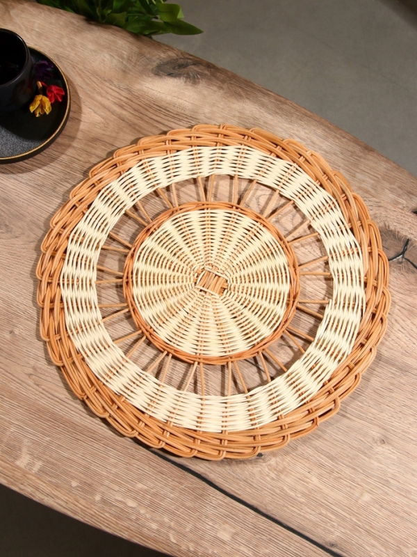 Подставка под горячее, 39х39х1 см, ротанг Подставка под горячее, 39х39х1 см, ротанг