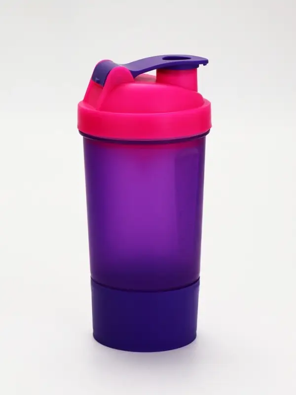 Шейкер спортивный для коктейлей и протеина, с чашей, 500 мл