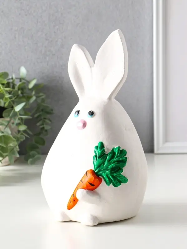 Копилка для денег «Кролик», гипс, 25×15×13.5 см, белый Копилка для денег «Кролик», гипс, 25×15×13.5 см, белый