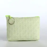 Кошелёк-монетница на молнии, 12&times;2.5&times;8.5 см, зелёный