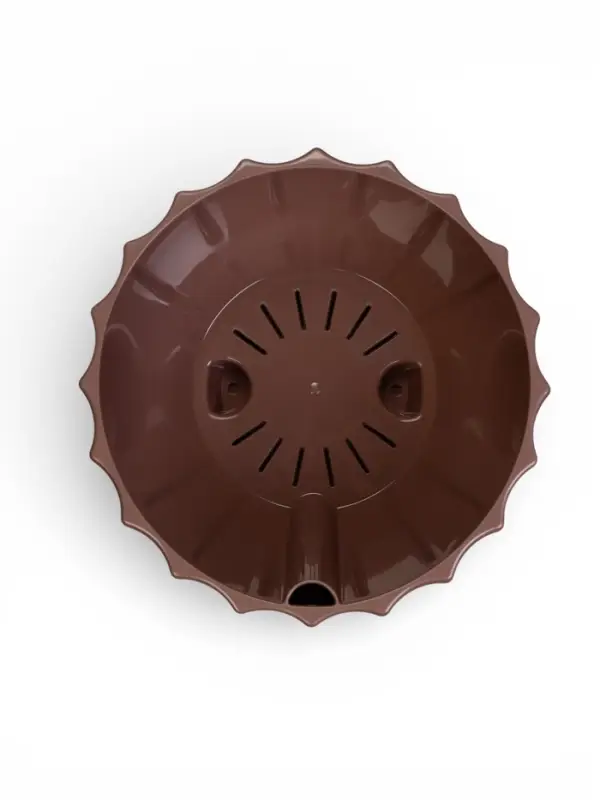 Кашпо для цветов с автополивом &laquo;Ракушка&raquo;, 2.4 л, d=22 см, h=10.5 см, цвет мокко