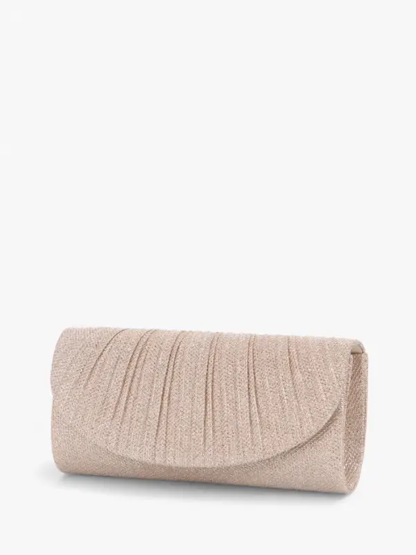 Клатч женский, на магните, с длинной цепочкой, блестящий, цвет золотой