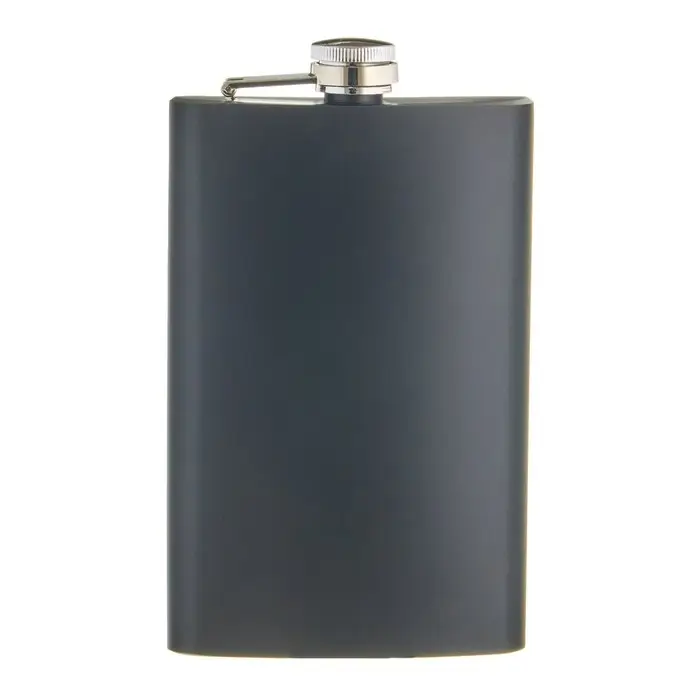 Фляжка для алкоголя Мастер К, 300 мл, 10 oz, армейская, нержавеющая сталь, чёрная