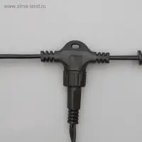 Гирлянда &laquo;Занавес&raquo; 2&times;6 м, IP44, УМС, тёмная нить, 1440 LED, свечение синее, 220 В