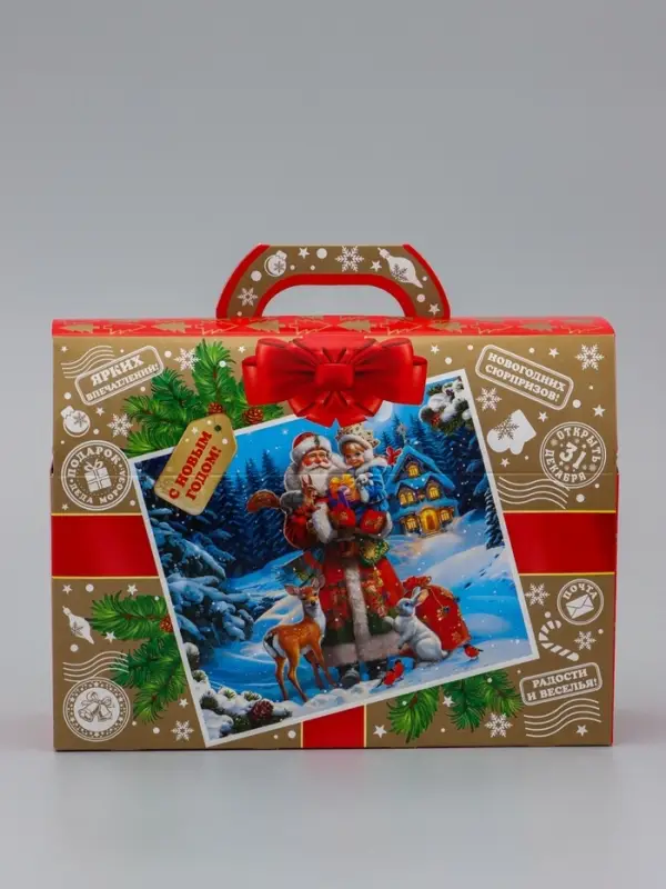 Коробка Новогодняя подарочная Коробка Новогодняя подарочная "Фотография" 26 х 19,5 х 7,5 см