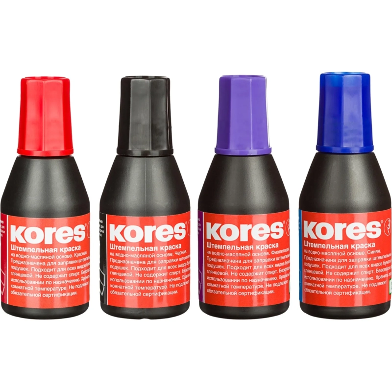 Краска штемпельная KORES синяя 71308 ев/эт