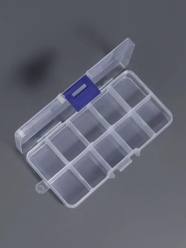 Органайзер для хранения мелочей, с подвесом, 10 ячеек, 13×7×2.2 см, прозрачный