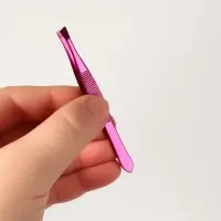 Пинцет для бровей, скошенный, узкий, 9 см, МИКС