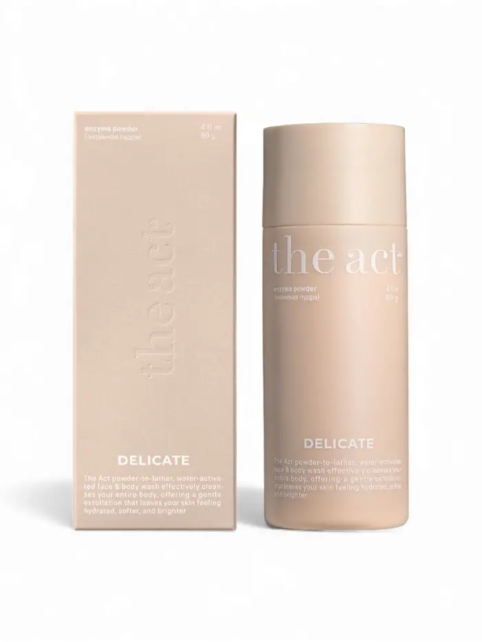 Энзимная пудра для лица и тела The Act с фруктовыми энзимами, цинком и витамином С, 80 гр