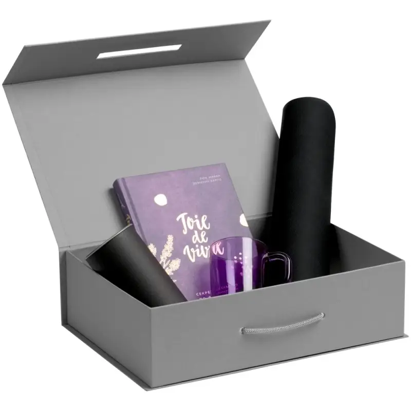 Коробка Case, подарочная, серая матовая Коробка Case, подарочная, серая матовая