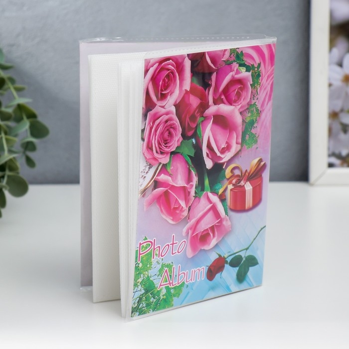 Фотоальбом на 36 фото 10х15 см  Фотоальбом на 36 фото 10х15 см "Букет цветов" МИКС, 16х12 см