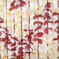 Штора - занавеска декоративная &laquo;Листики&raquo;, 90&times;168 см, зигзаг, 12 нитей, кофейная