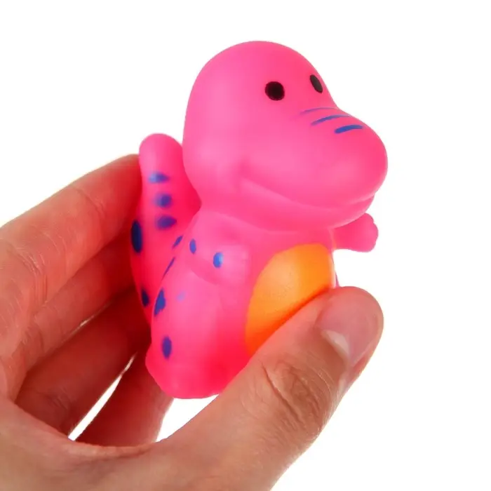 Резиновые игрушки для ванны Крошка Я &laquo;Динопарк&raquo;, с пищалкой, в наборе 6 шт., МИКС